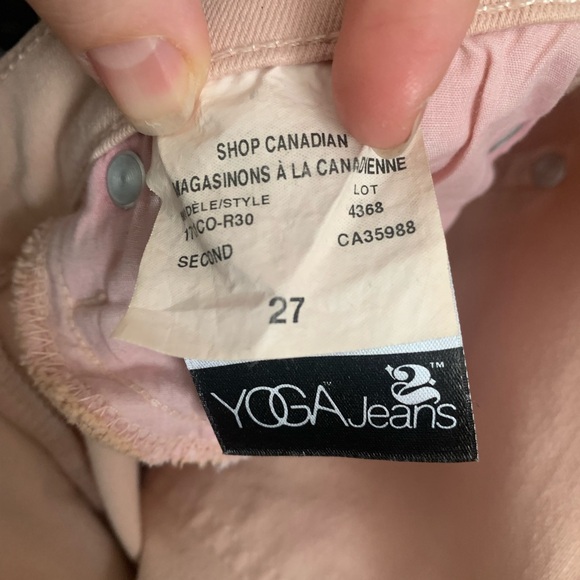 Mistyrose colour YogaJeans Rachel skinny light pink size 27 - Picture 4 of 5